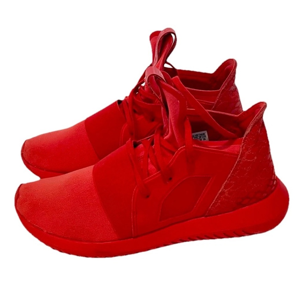 Adidas originals Tubular Lifestyle Red Sneaker Athletic Street Shoes Women Sz 7